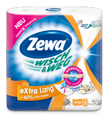 Zewa Wisch&Weg Design eXtra Lang, 2 x 72 Blatt